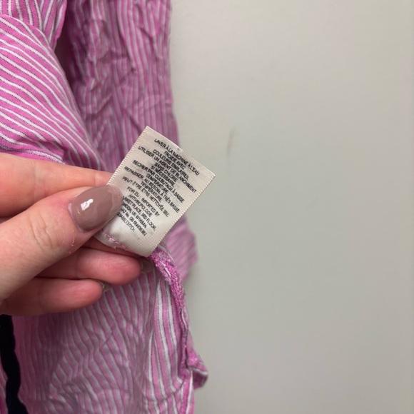 Anthropologie Maeve Initial Monogram Button Up Blouse - Picture 10 of 11